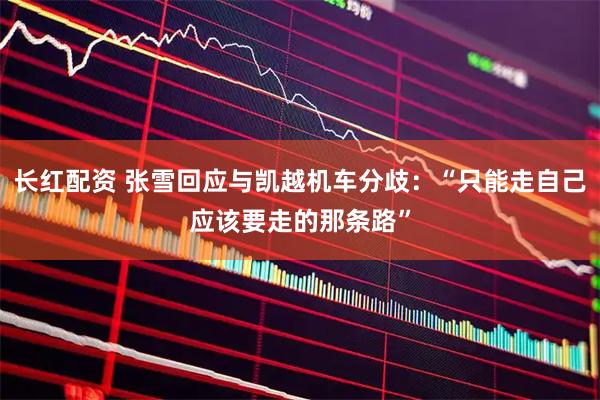 长红配资 张雪回应与凯越机车分歧：“只能走自己应该要走的那条路”